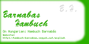 barnabas hambuch business card