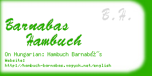barnabas hambuch business card
